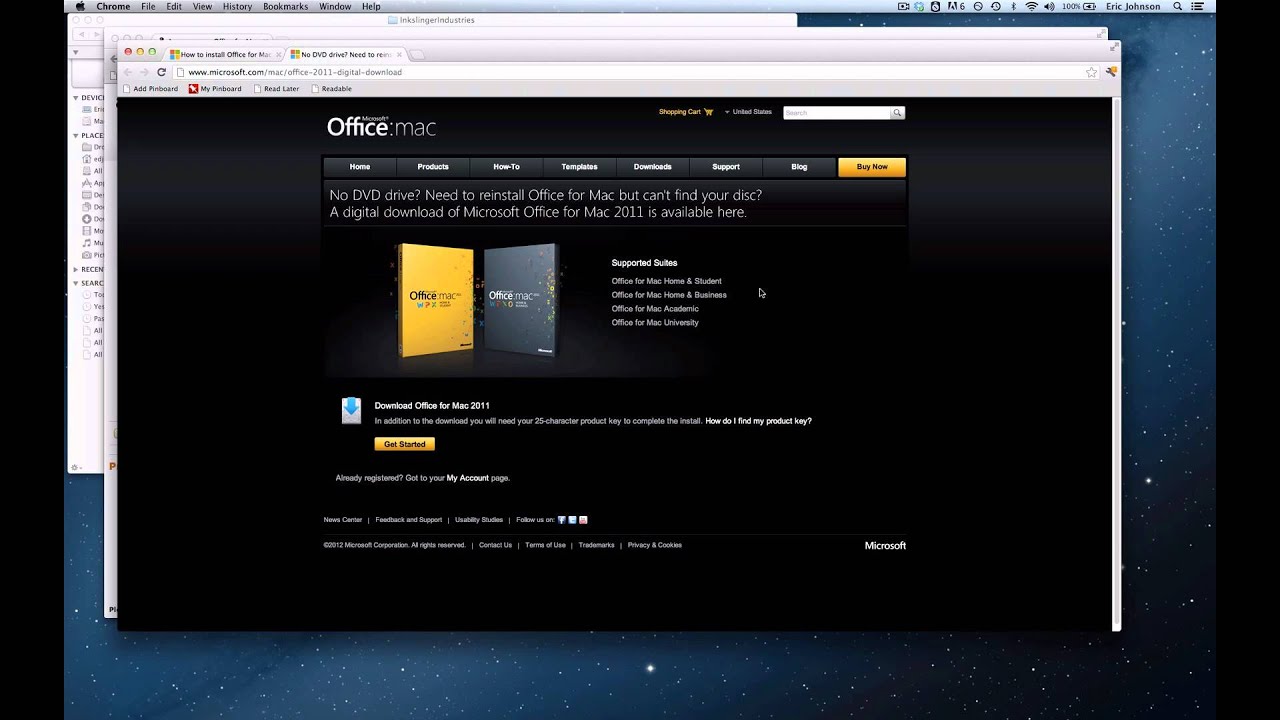 install office mac 2011 with cd